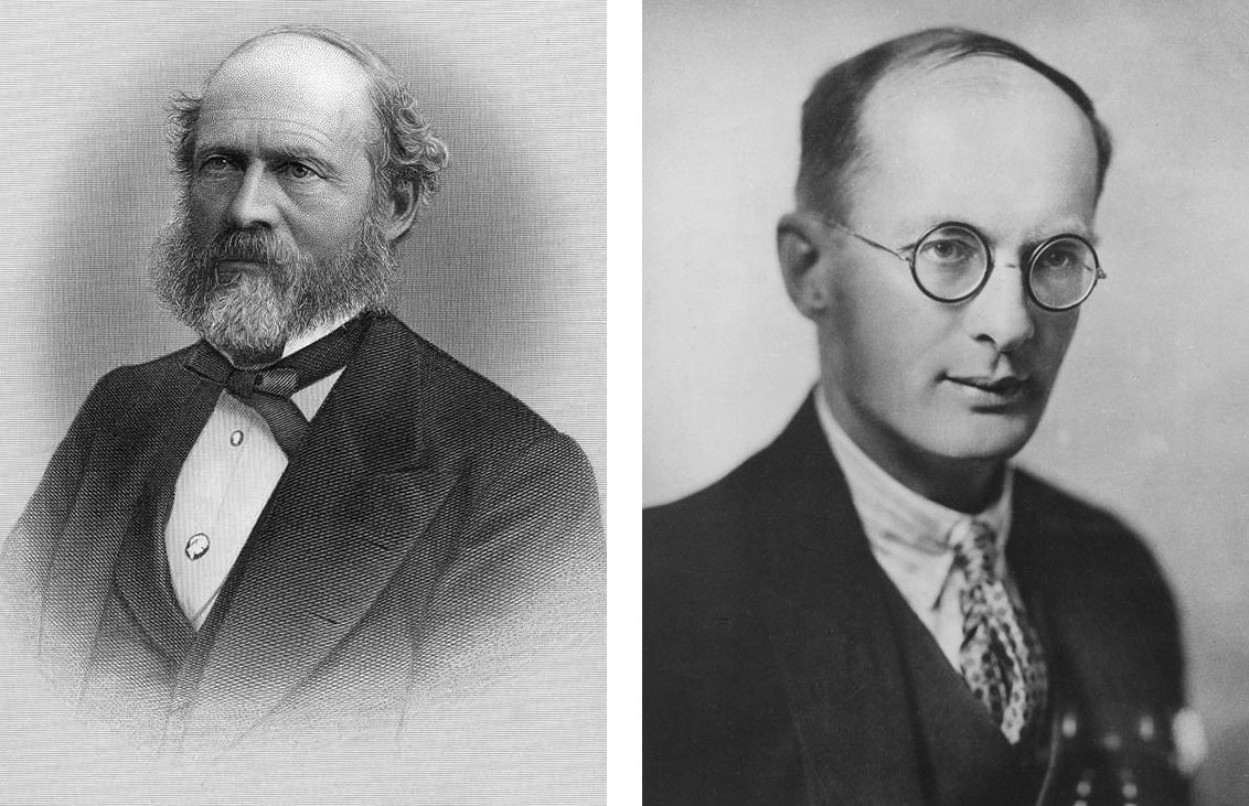 (à gauche) Portrait de Lewis Henry Morgan ; (à droite) Portrait de Bronis ? à Kasper Malinowski