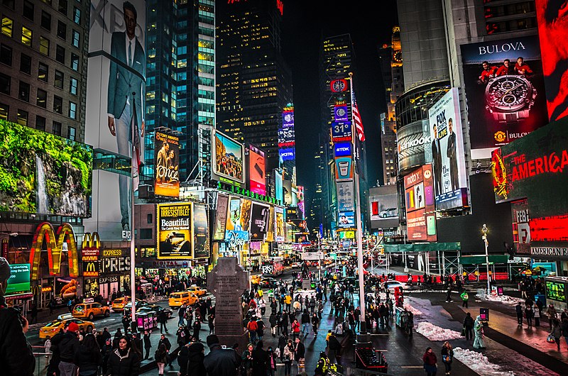 Times Square, Ciudad de Nueva York por la noche.