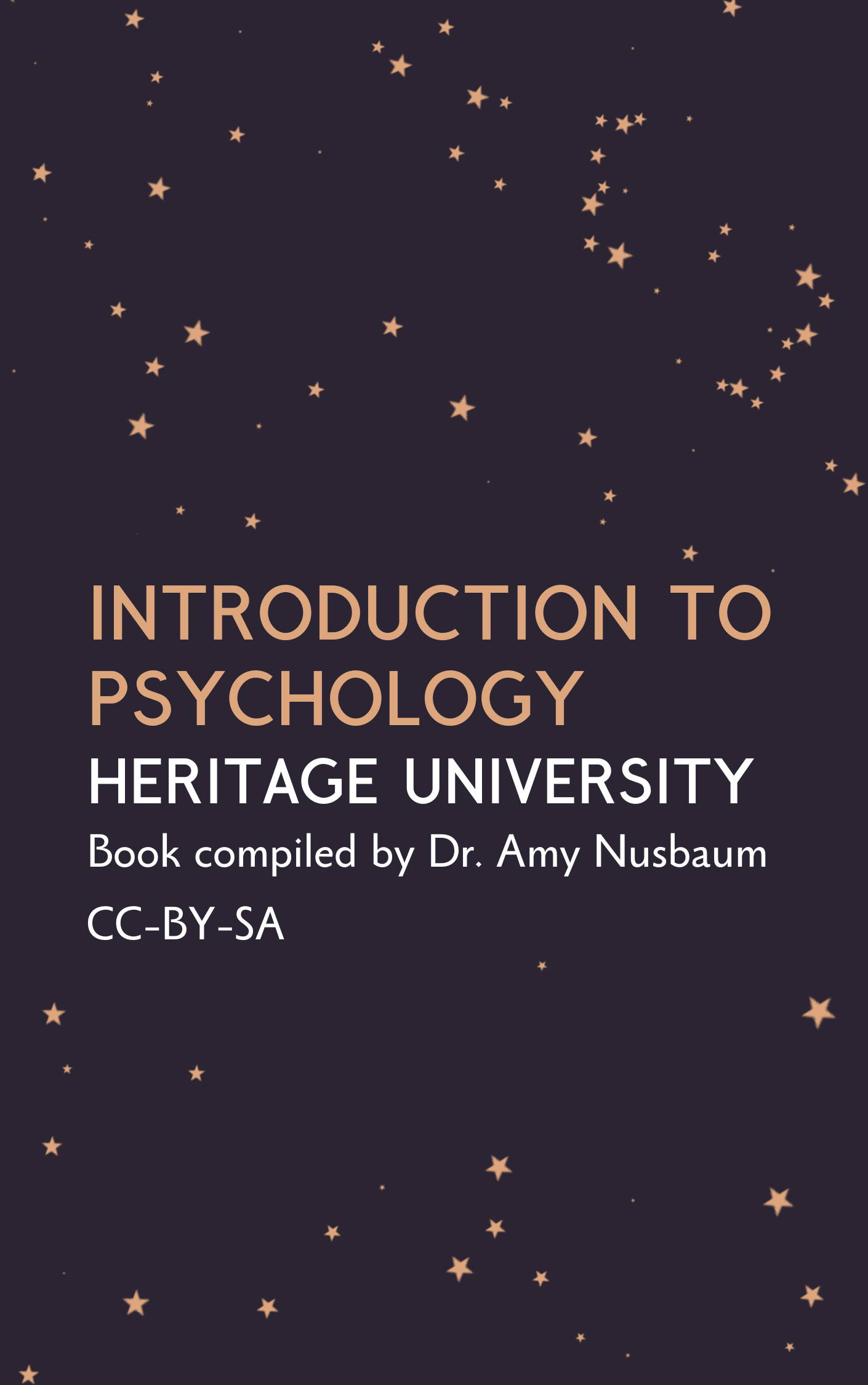 Title page: Introduction to Psychology, Amy Nusbaum, Ph.D., Heritage University