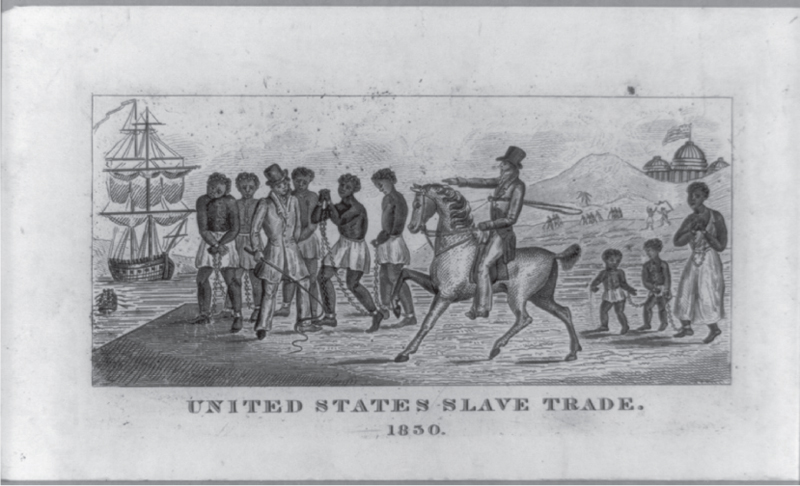 Figura 2.5. Africanos esclavizados que llegan a EU. Biblioteca del Congreso, División de Grabados y Fotografías.