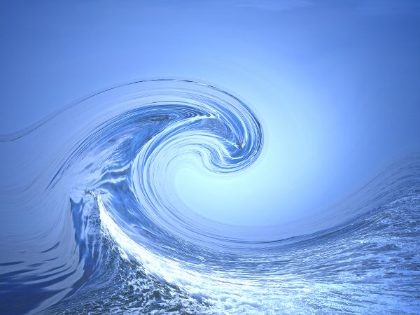 Una ola oceánica.