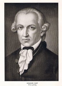 Black and white image of Kant.