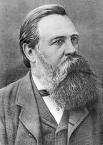 Black and white image of Friedrich Engels looking away from camera.