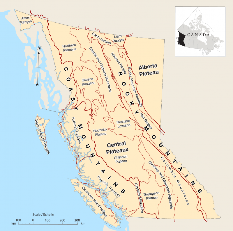Figure 1. Physiographic region of British Columbia