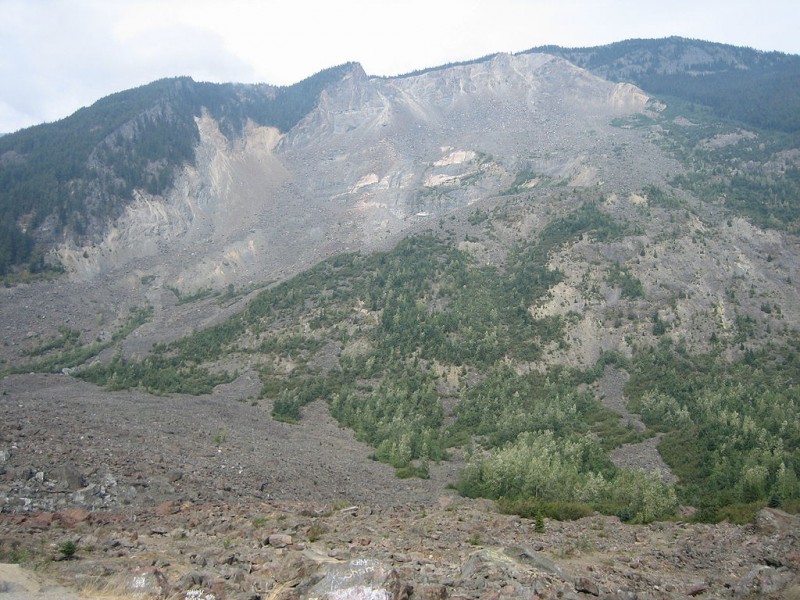 Figure 2. Hope Slide, mountain scare is clearly visible from the side.