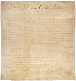 Picture of the Bill of Rights