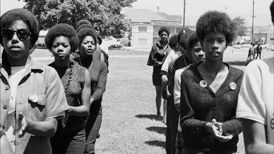 A group of Black Panther women protesting