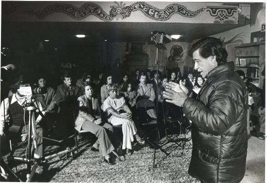 Chavez speaking to an audience 
