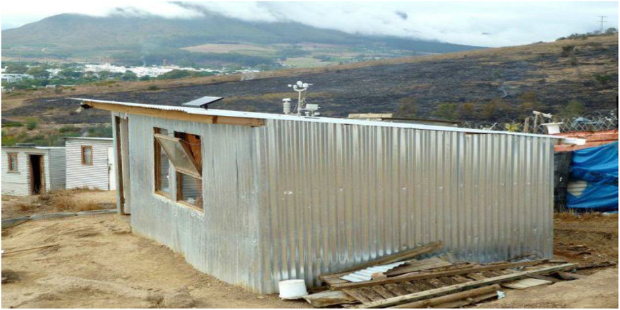 Improved metal shack in South Africa