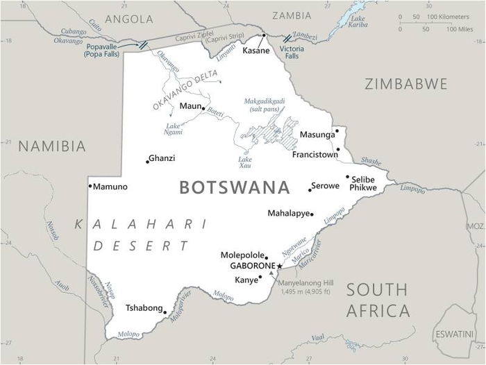 Ramani ya Botswana