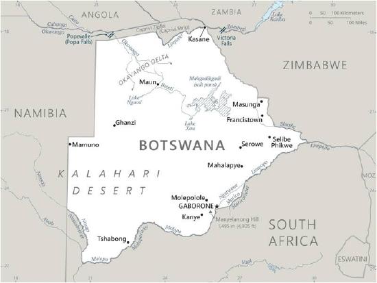 Map of Botswana