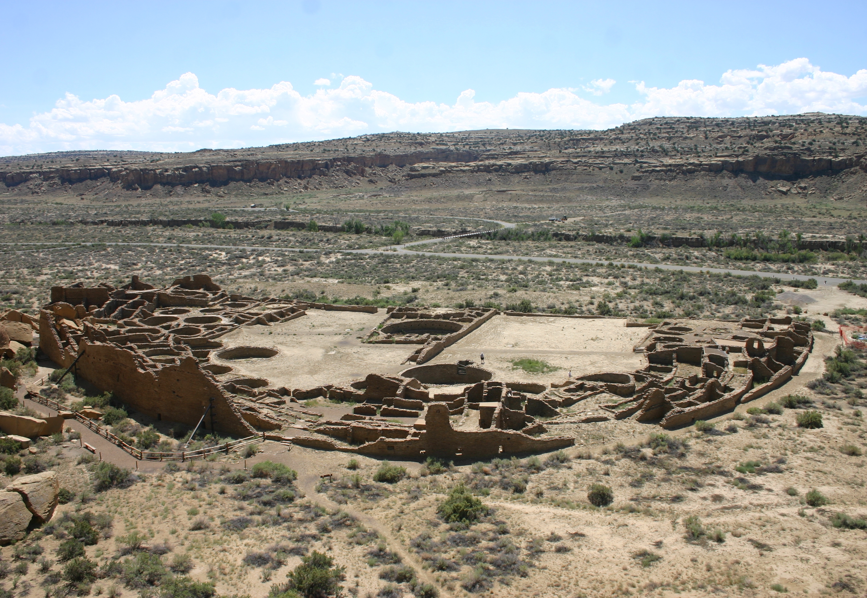 Ancient ruins in a desert environment