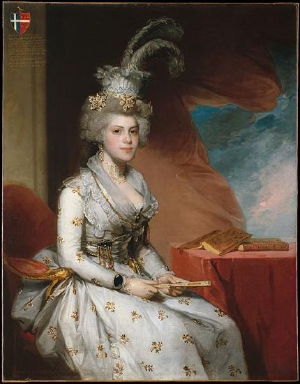 Woman in elaborate dress and hat