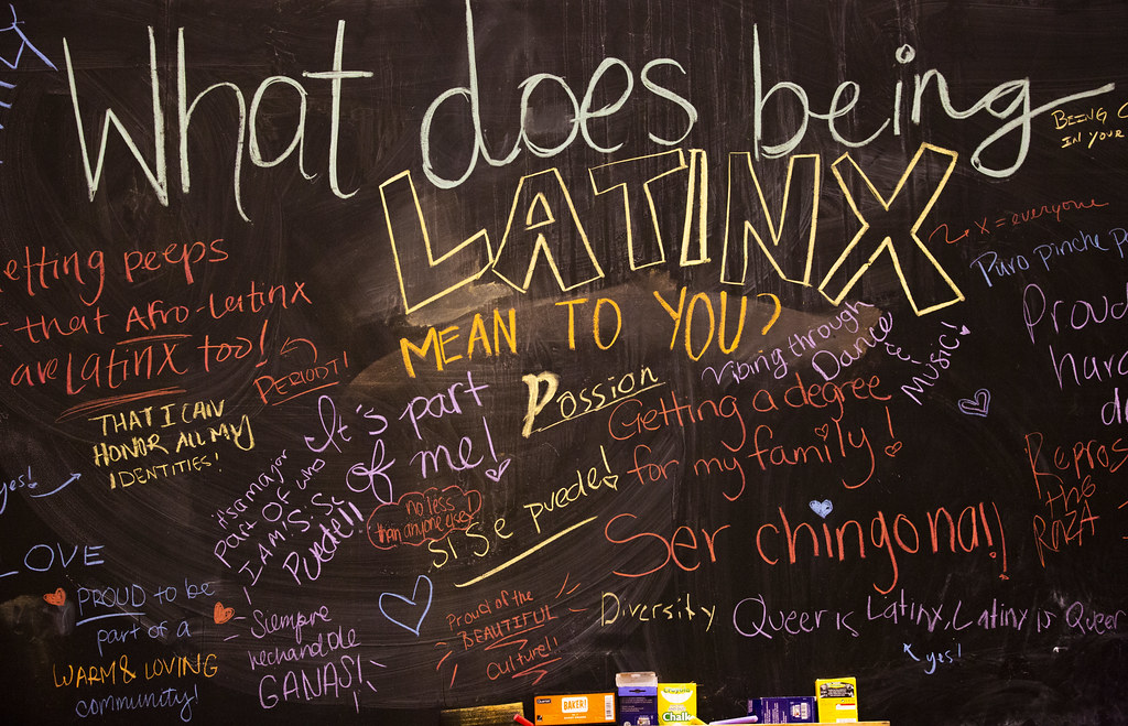 Sign for a Hispanic Latin x Heritage Month Celebration in 2019
