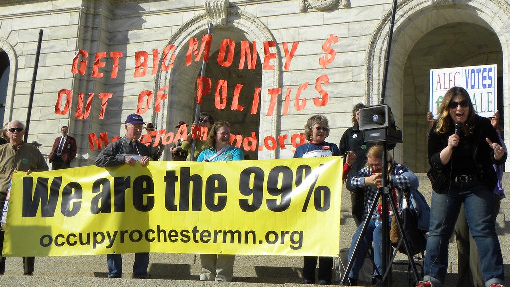 Protest against ALEC by the Occupy movement and others