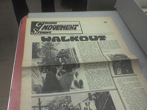 Newspaper headline on the Chicano Student Movement Walkout February 1969