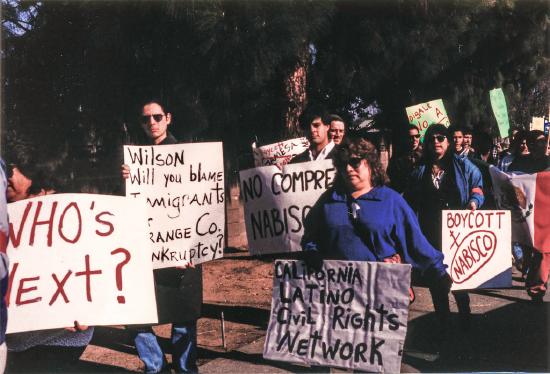March Against Prop 187 in Fresno California 1994