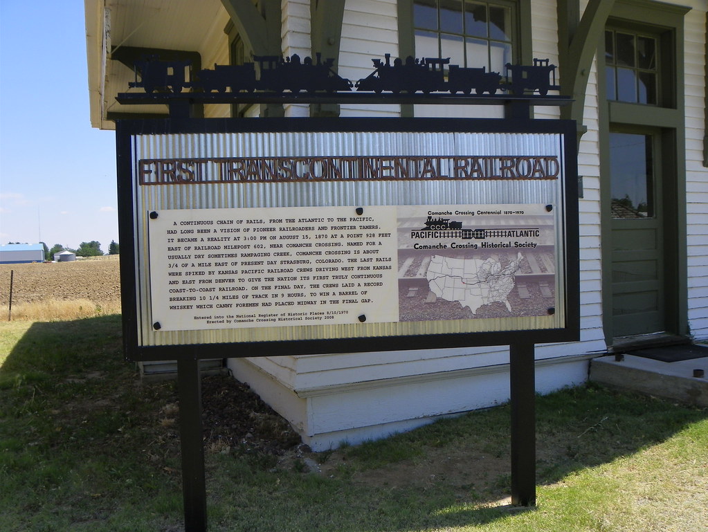 First Transcontinental Railroad Historical Sign