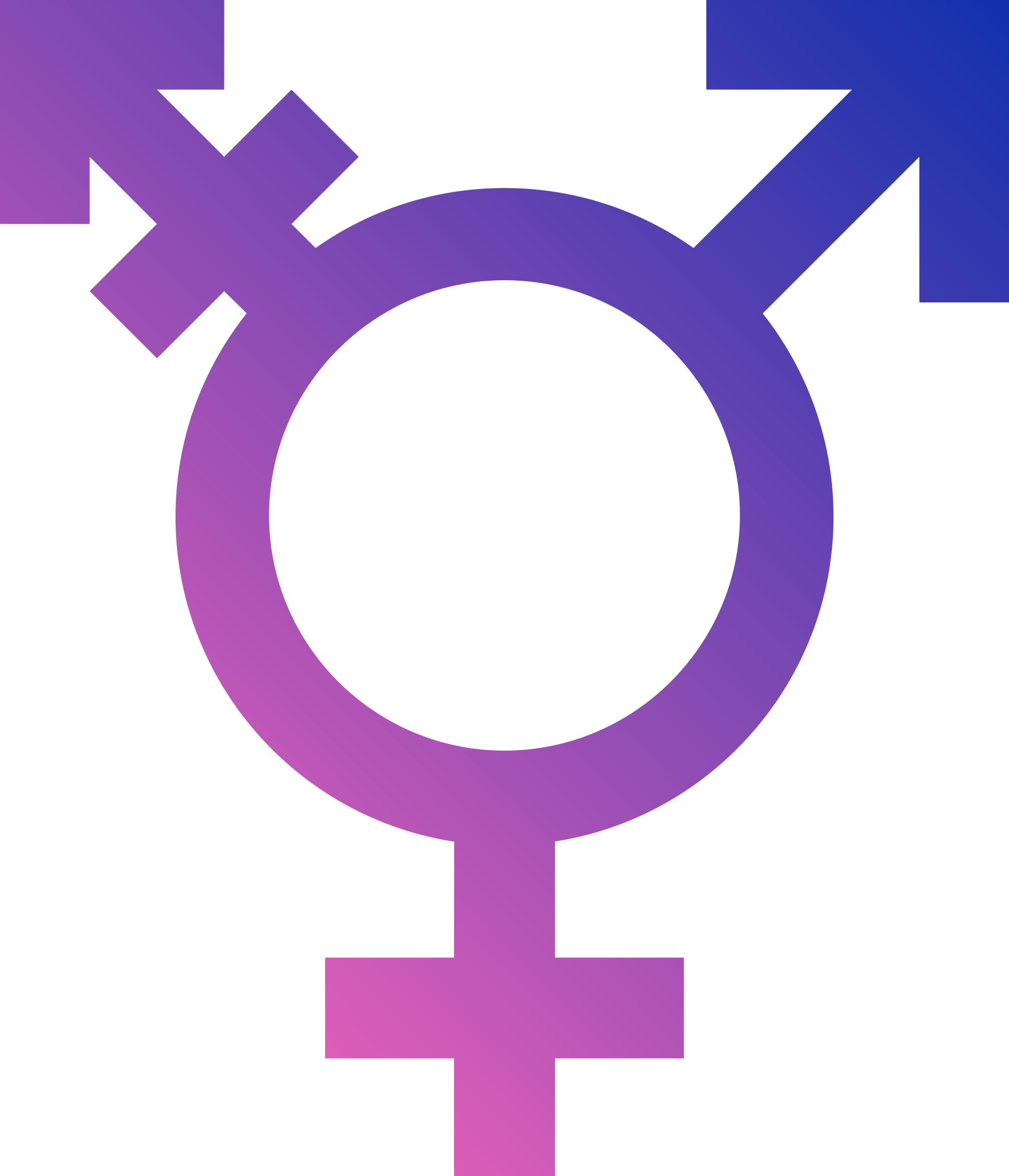 Icon symbol to represent transgender identity that includes the Greek symbols for female and male and a symbol that combines the male and female