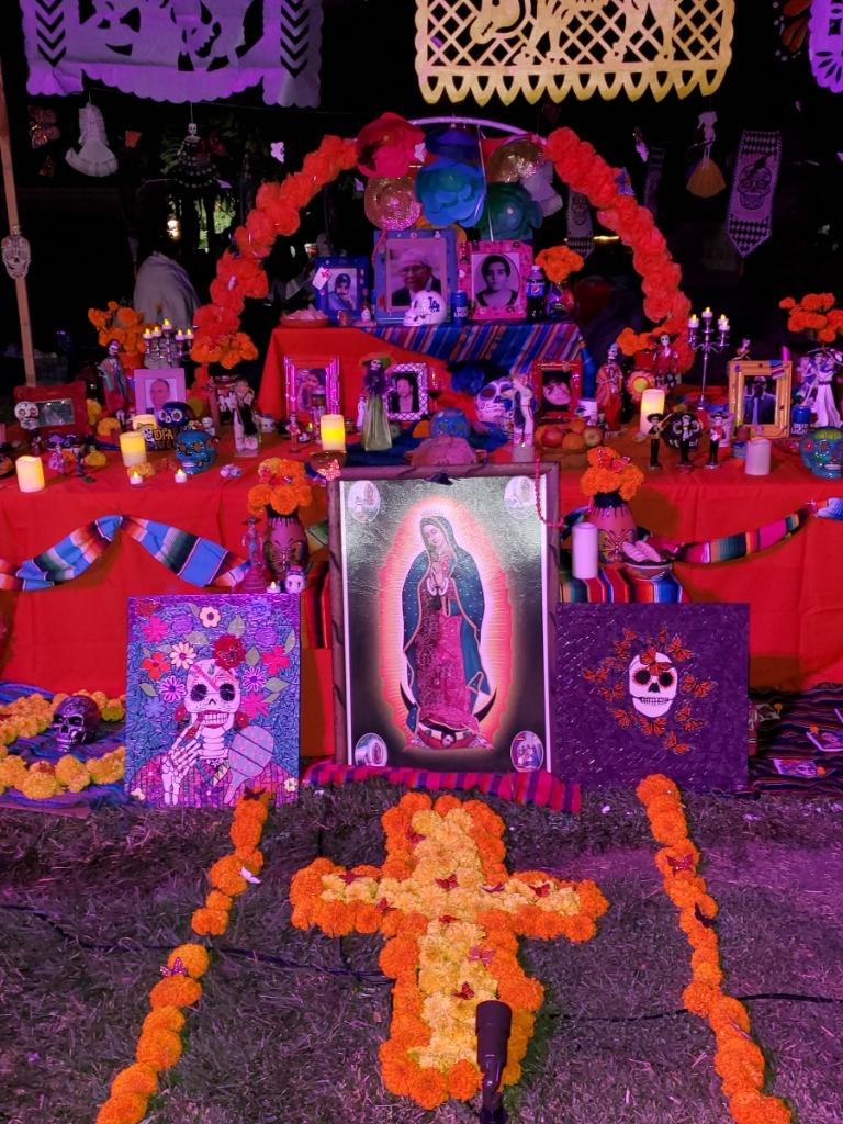 Altar at Hollywood Forever Cemetery, Los Angeles, during Dia de los Muertos celebration, November 2019. 