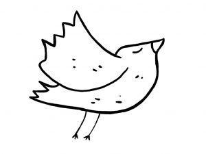 Illustration of a bird in flight