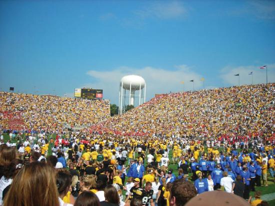 Crowds at a soccer game