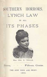 Cover of the book Southern Horrors: Lynch Law in all Its Phases by Ida B. Wells