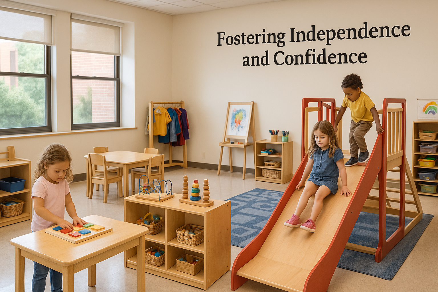 Children playing in the classroom