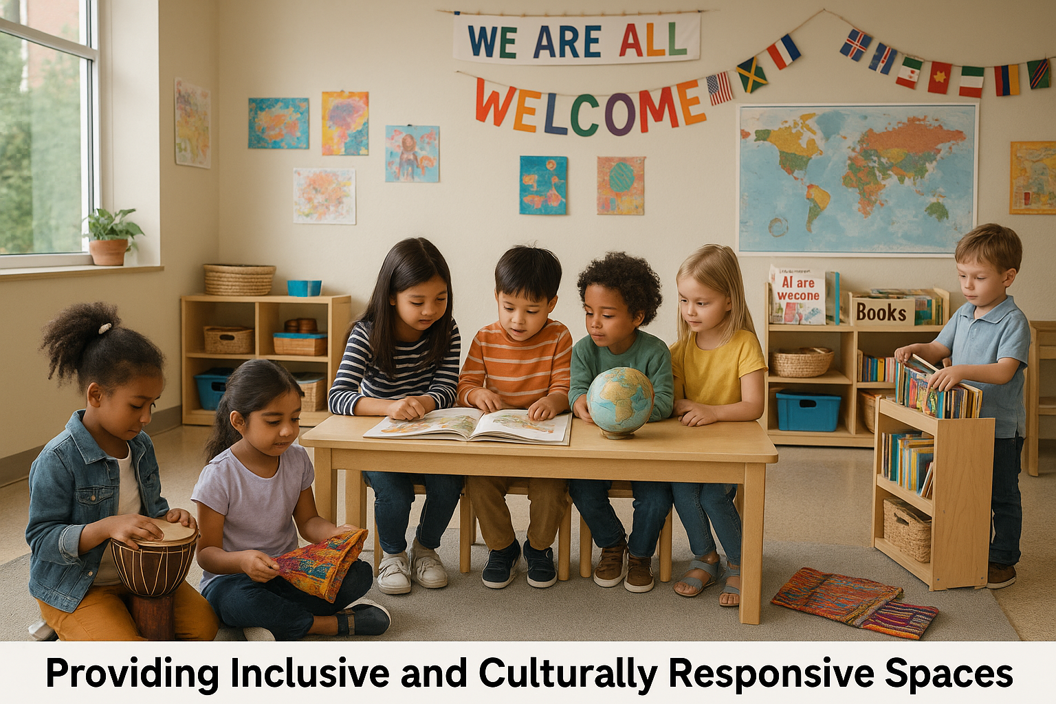 Children playing with cultural toys