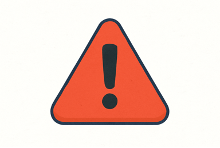 Warning icon indicating caution about toxic leadership dynamics