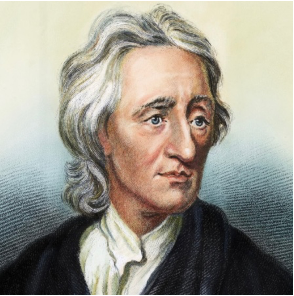 A portrait of John Locke.