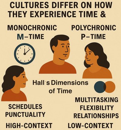 Graphic image depicting Hall's concepts of time and context.