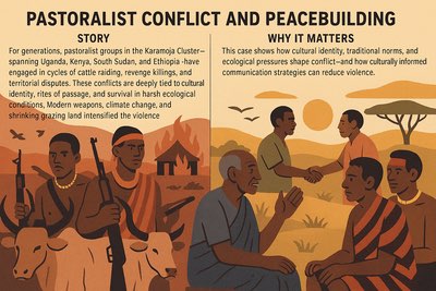 Infographic sharing the history of the Pastoralist conflict and how it was resolved.