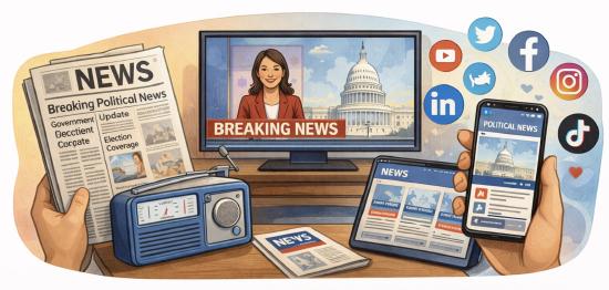 Media shaping political perspectives today.