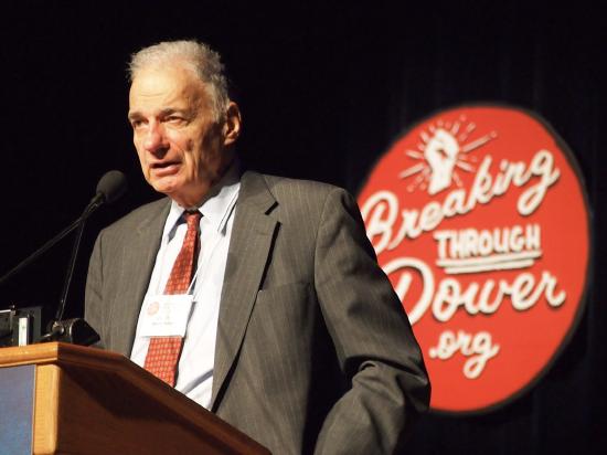 Ralph Nader presenting at Breaking Through Power.