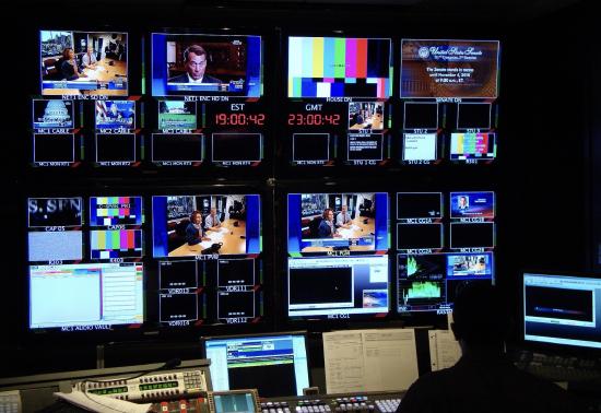 Image of the control room at C-SPAN.