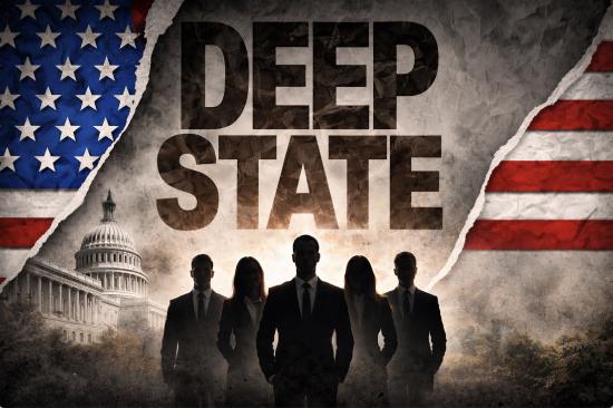 Image of the deep state and shadowed figures.