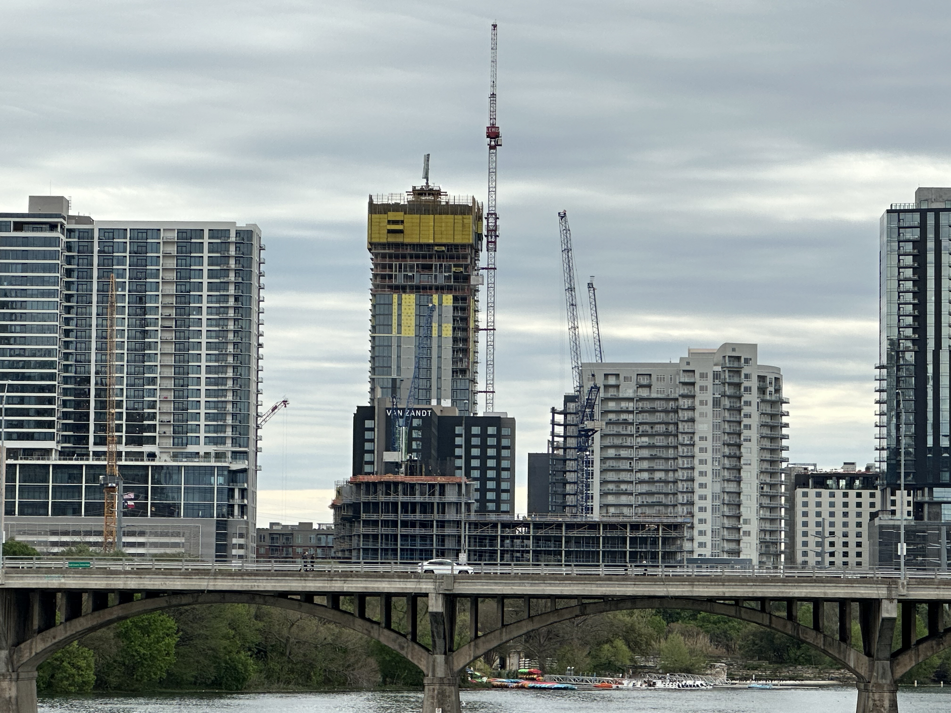 High-rise housing units under construction in downtown Austin, TX