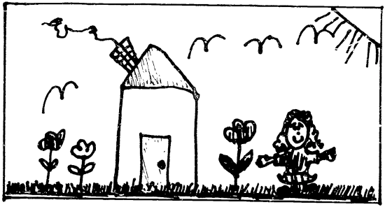 Schematic Stage Line Drawing 6 year old child