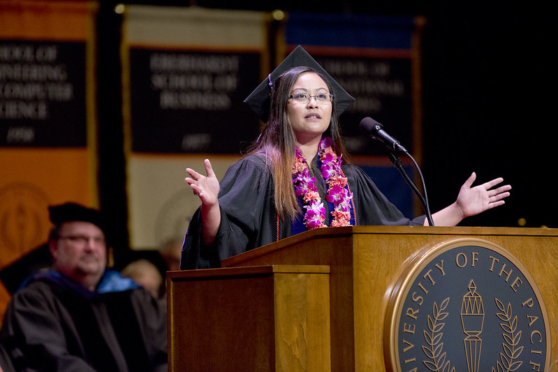 Student speaker Maricar Adefuin Pascual UOP McGeorge Law School Commencement 2016