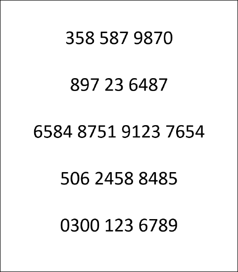 Image 3 with 5 number sets.