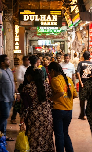 Night market in India.
