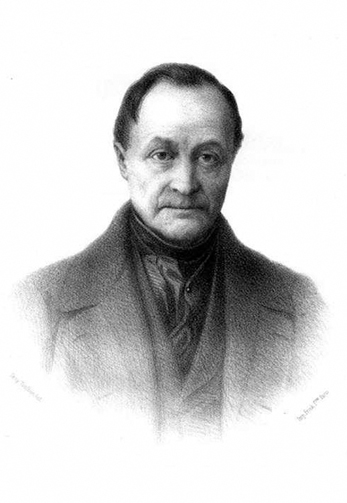 Um retrato de August Comte.
