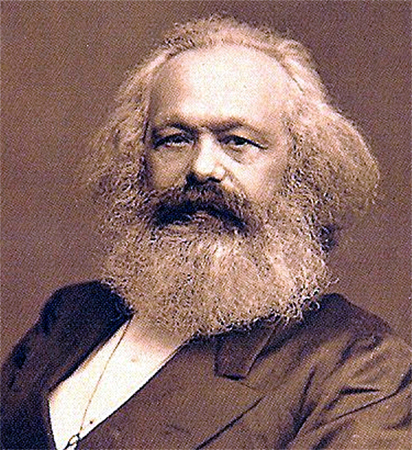 Uma foto de Karl Marx.