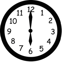 Image result for 6:00 pm clock