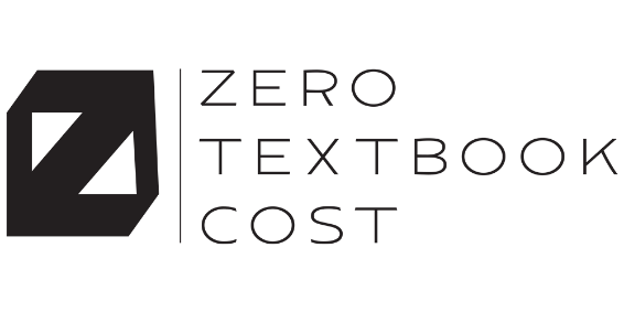 Logotipo de costo de libro de texto cero