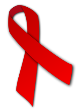 A red ribbon