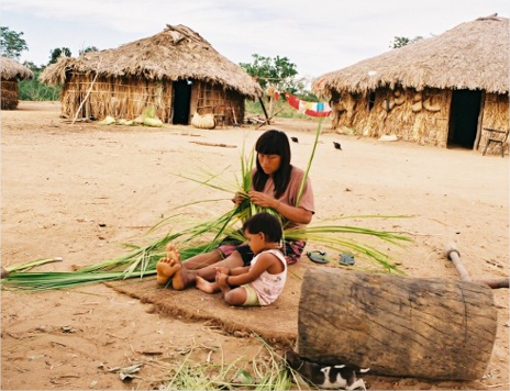Xavante villagers in Brazil