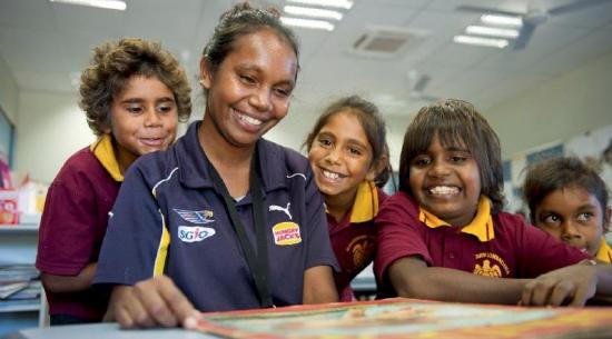 A group of indigenous Australian teenagers