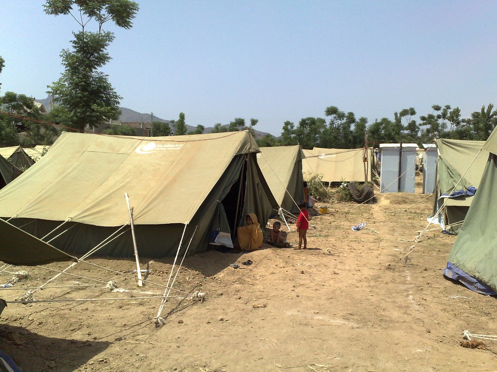 A camp for Pakistani Refugees